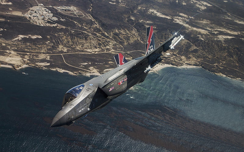 Lockheed Martin F-35 Lightning II, F-35, Combat fighter, US Air Force, military aircraft, USA, HD wallpaper