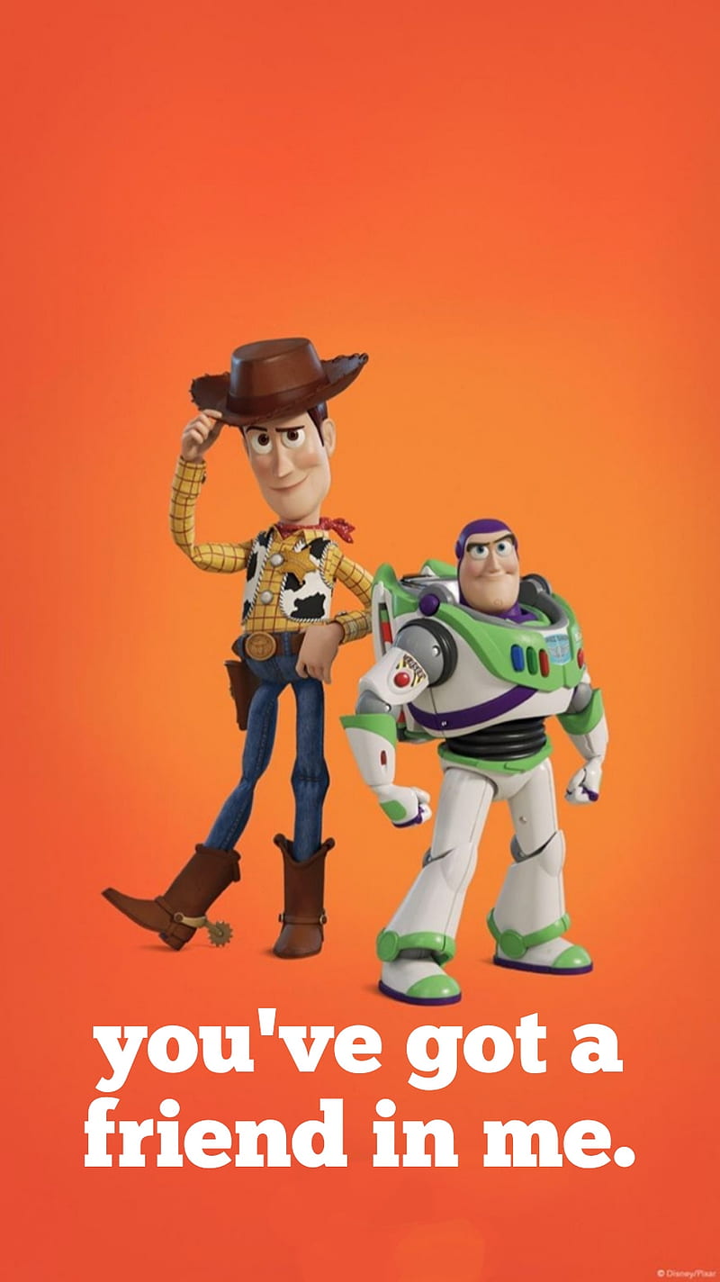 Woody and Buzz, friends, toy story, HD phone wallpaper