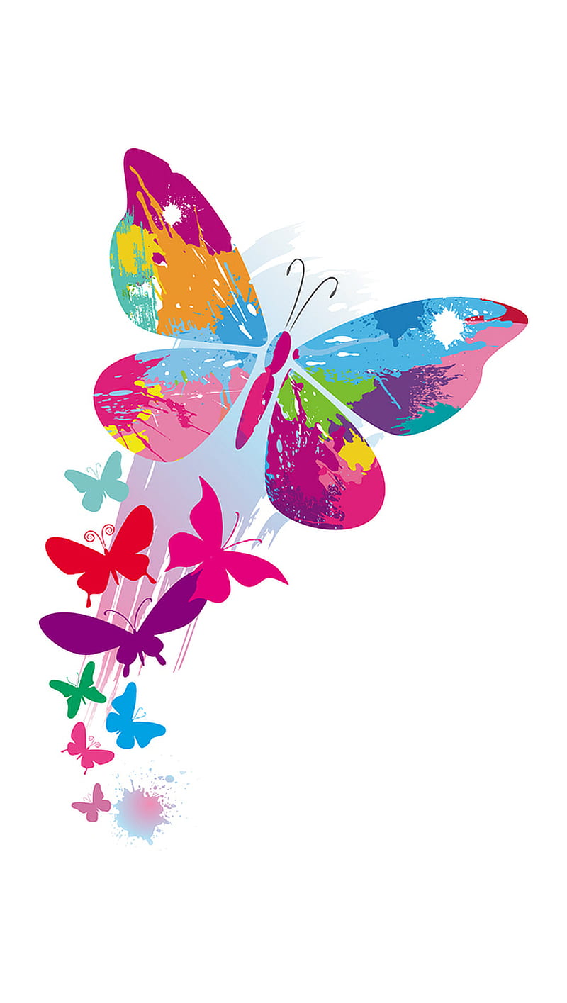 Vector Butterflies, HD phone wallpaper