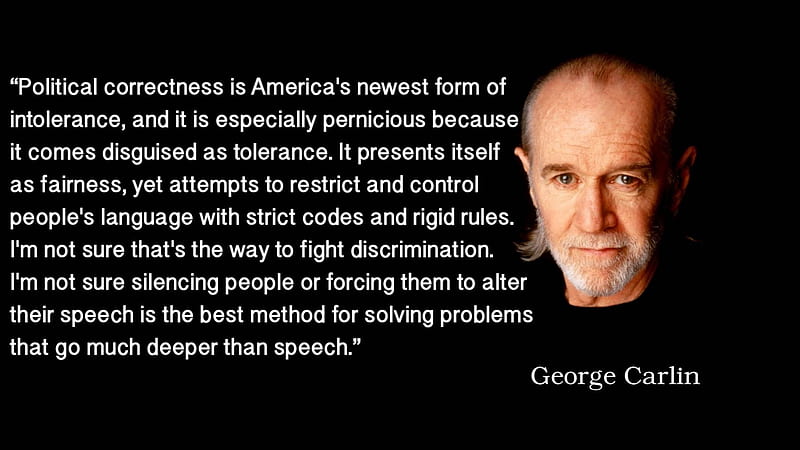 George Carlin, Comedian, Political Correctness Is Intolerance, Legend, actor, HD wallpaper