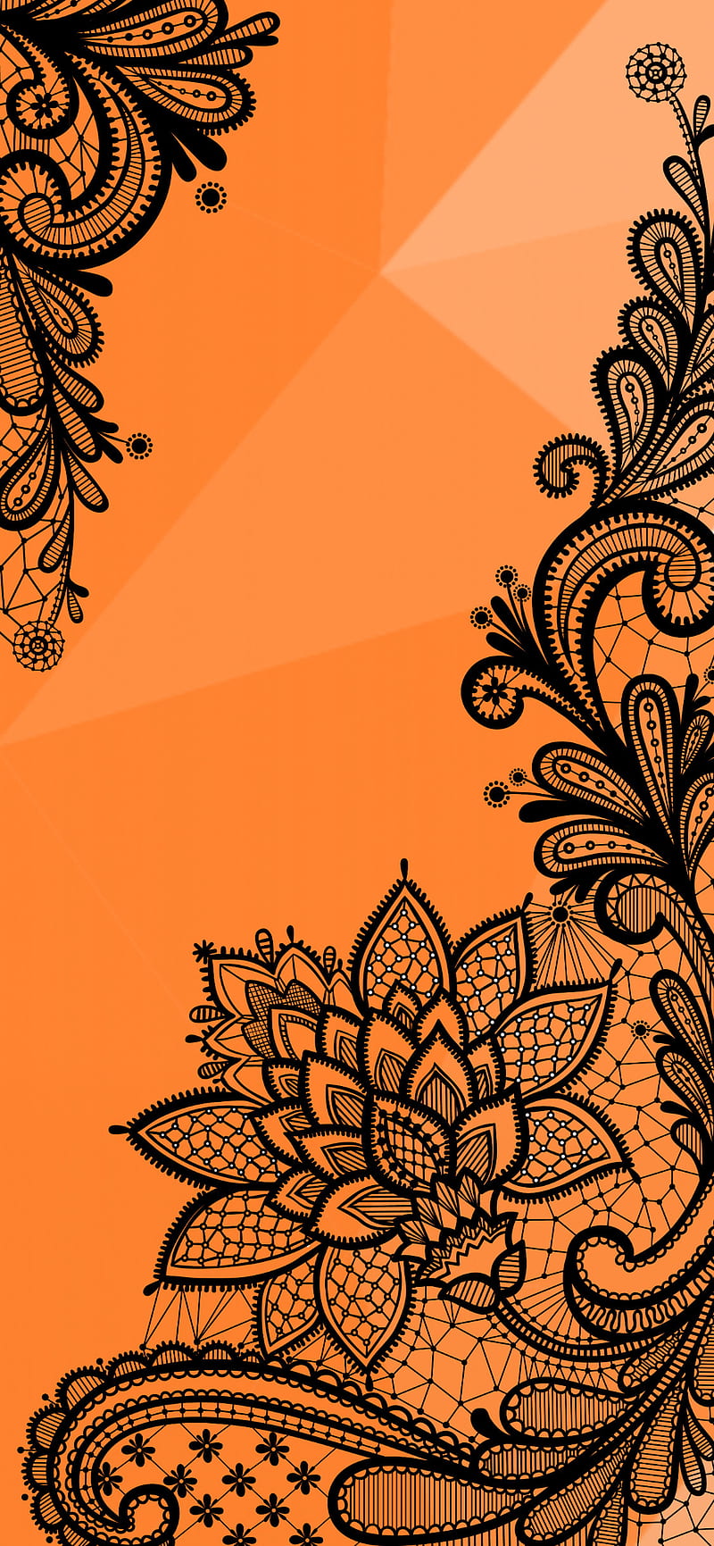Orange Floral Wallpapers - Wallpaper Cave