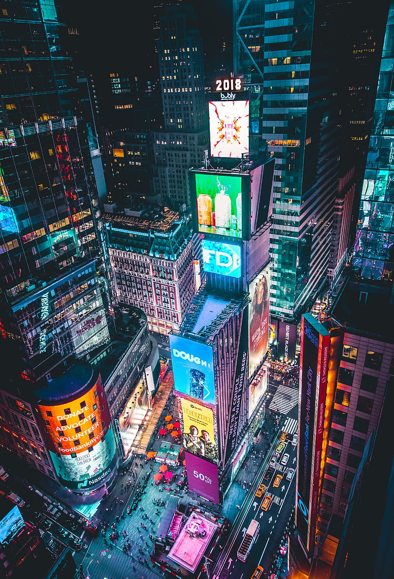Time Square, New York, HD phone wallpaper