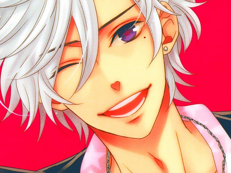 Tsubaki Asahina, male, bmile, white hair, Brothers Conflict, anime boy,  sweet, HD wallpaper | Peakpx