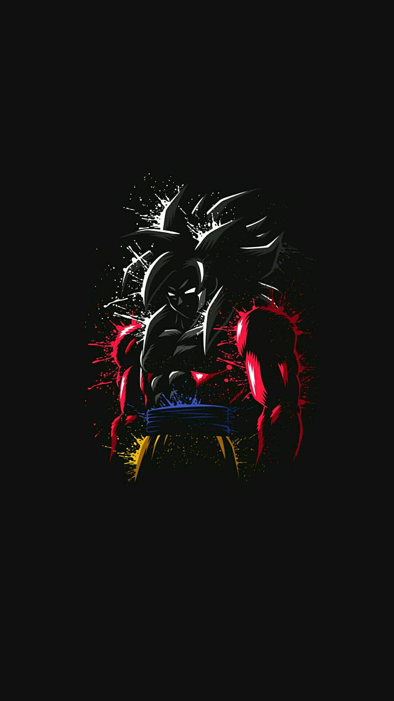 Goku, ball, black, dragon, neon, super, HD phone wallpaper