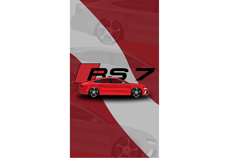 Audi RS7 Vector, audi, desenho, draw, race, rs7, vector, HD wallpaper