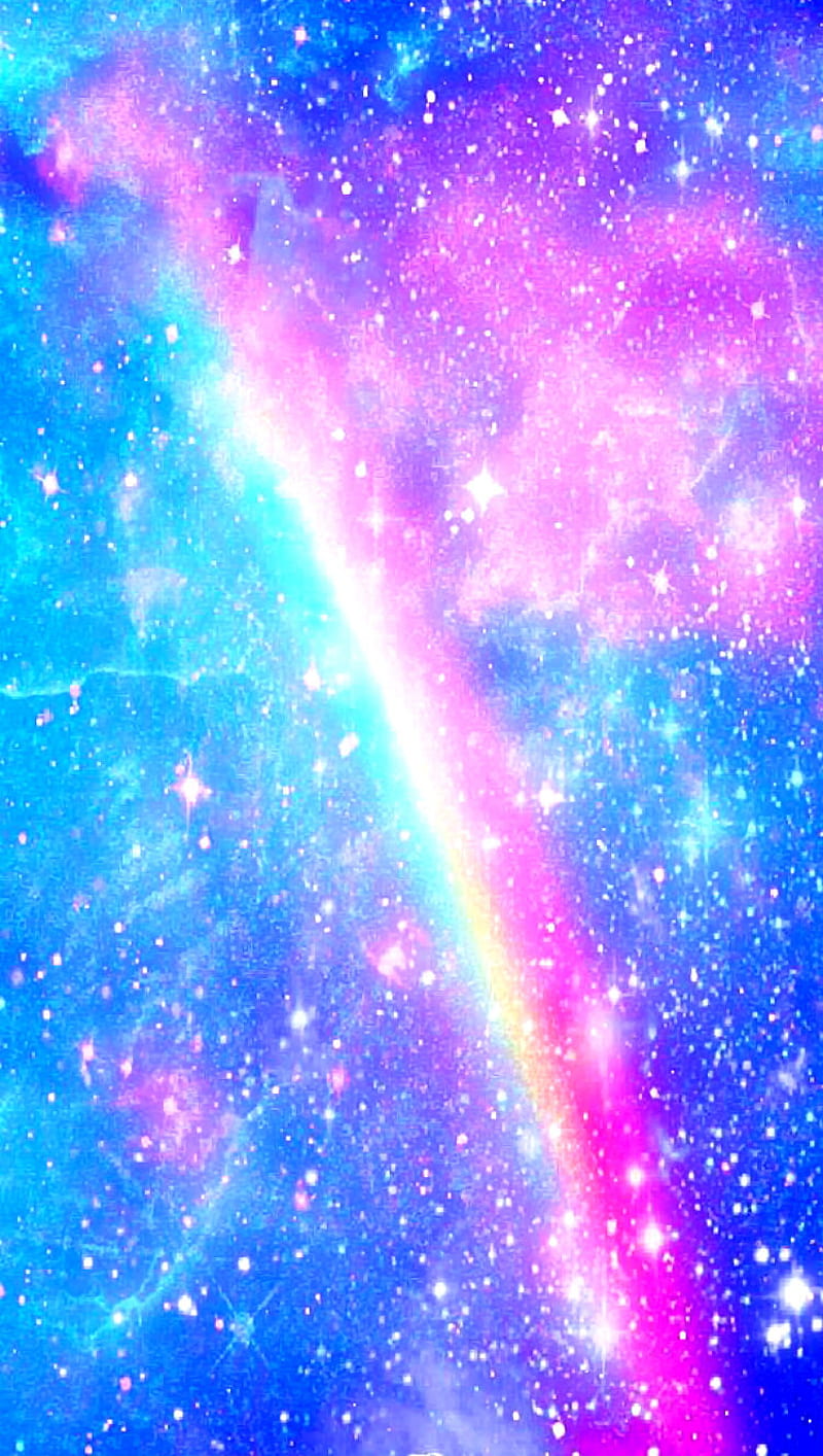 Space Rainbow, blue, colorful, colors, cool, nasa, pink, pretty, wow, HD phone wallpaper