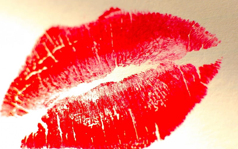 Kiss, red, mouth, lips, lipstick, HD wallpaper