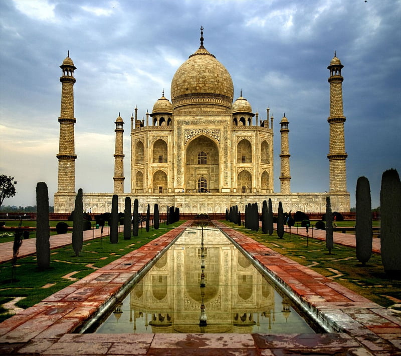 Taj Mahal, agra, india, wonder, HD wallpaper