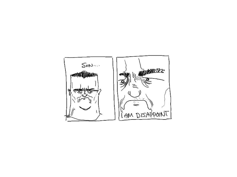 I am disappoint, meme, comic, drawing, white, disappoint, son, HD wallpaper