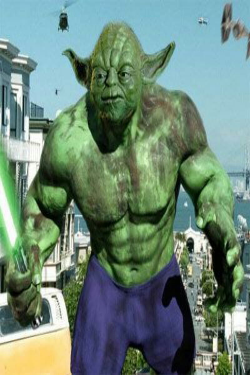 Yoda hulk, funny, meme, HD phone wallpaper