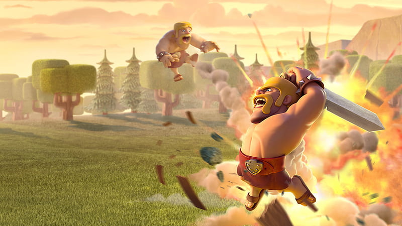 Barbarian, barbarian, clash-of-clans, supercell, games, HD wallpaper