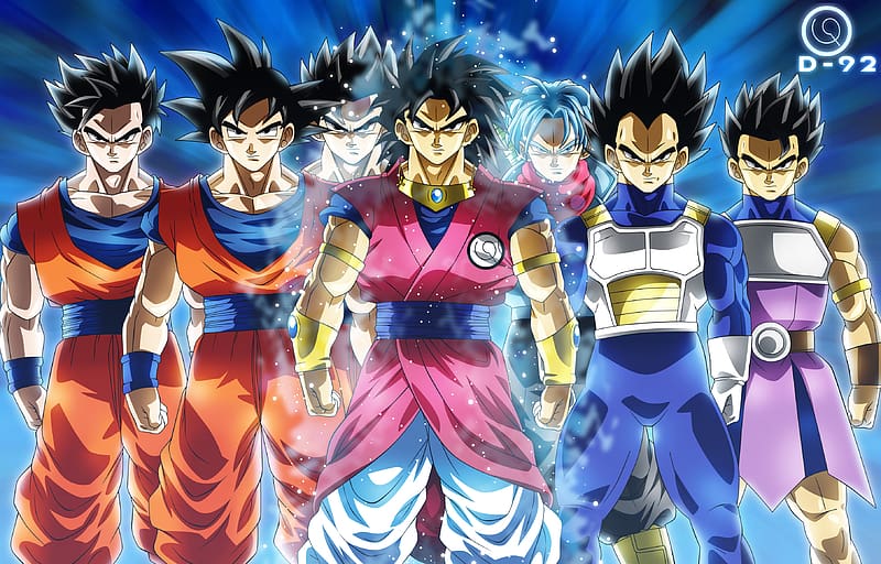  Anime, Dragon Ball, Goku, Gohan (Dragon Ball), Trunks (Dragon Ball), Vegeta (Dragon Ball), Fondo de pantalla HD