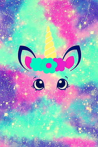 Download Cute Galaxy Unicorn Girl Eyes Wallpaper  Wallpaperscom