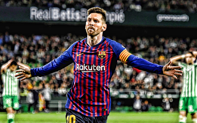 Lionel Messi, FC Barcelona, portrait, world football star, La Liga, Spain, Catalonia, Champions League, Leo Messi, HD wallpaper