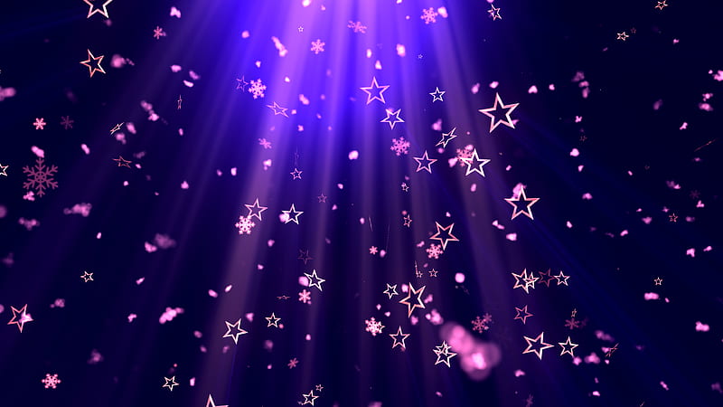 Purple Star Falling Abstract, HD wallpaper