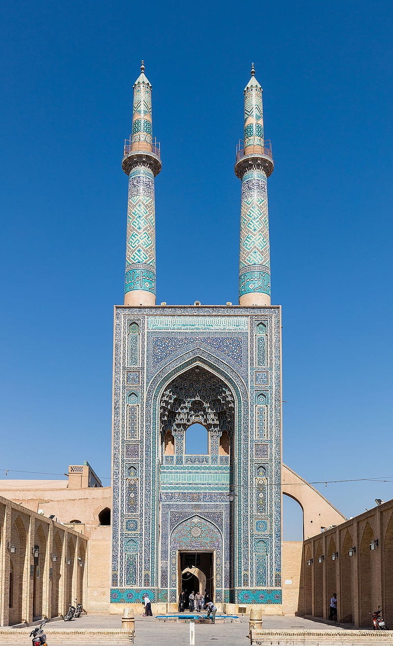 Yard Iran, arch, architecture, brick, history, persia, persian, tabriz, tehran, yazd, HD phone wallpaper