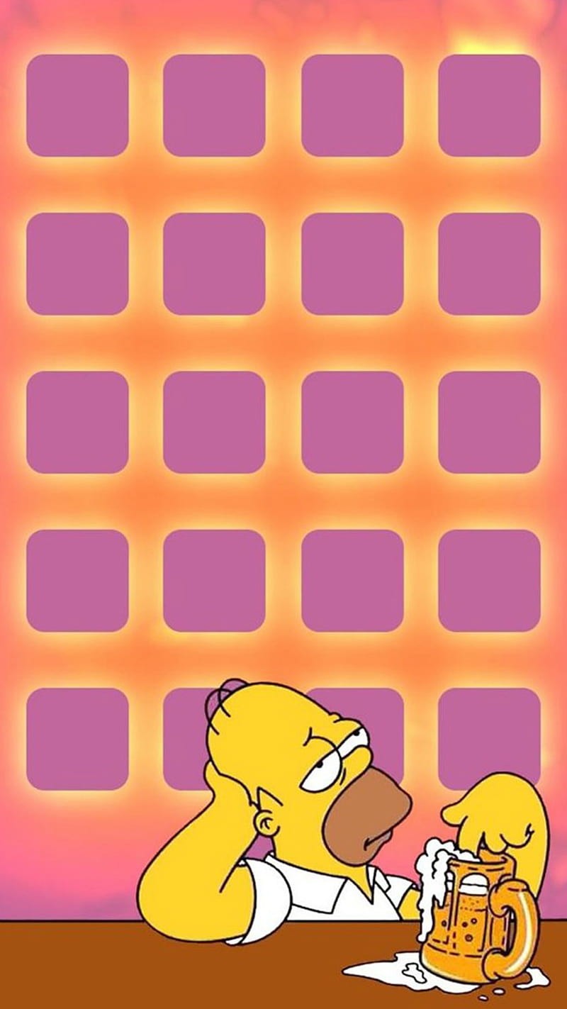 Homer Simpson, home, menu, HD phone wallpaper