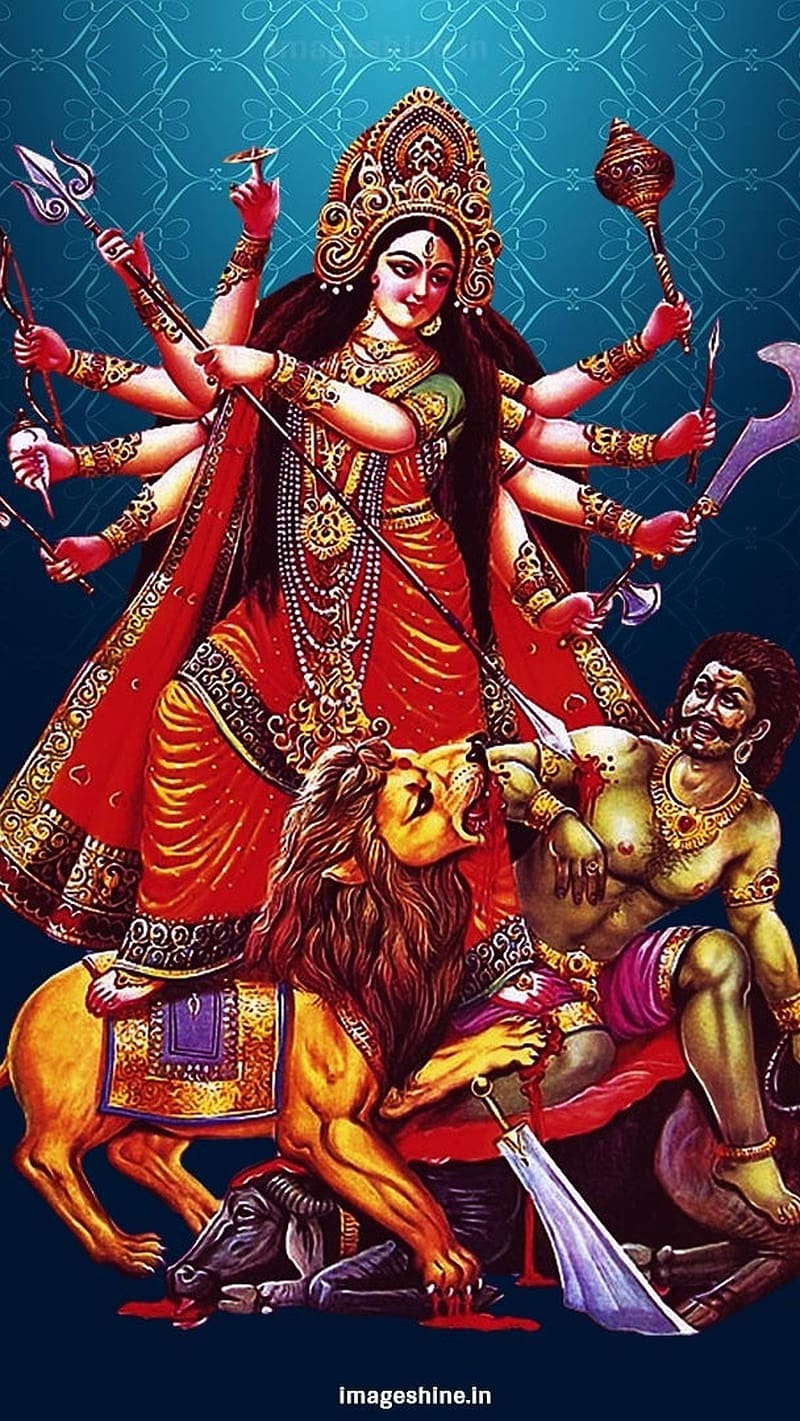 Durga Maa 3d, Durga Maa, hindu, god, aesthetic, HD phone wallpaper