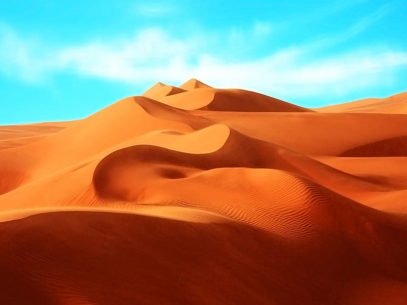 Solitudine sands, sand, desert, loneliness, middle east, heat, HD wallpaper