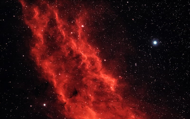 red nebula, stars, galaxy, glowing, universe, Space, HD wallpaper