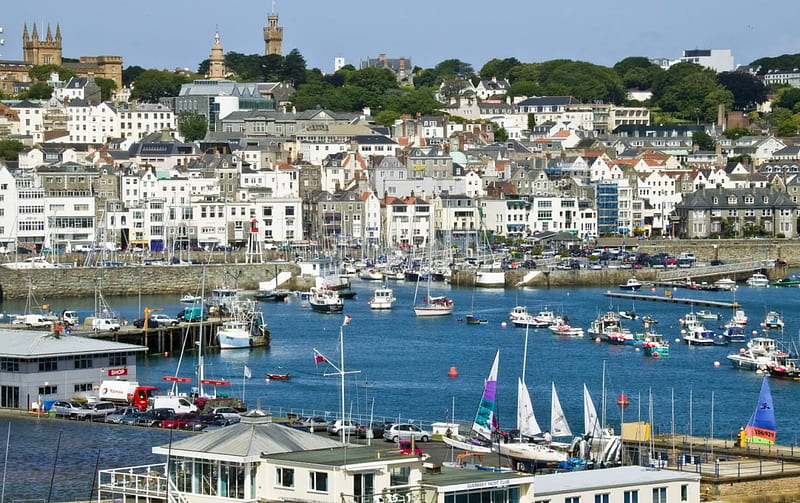St Peter Port - Guernsey - Channel Islands, Towns and Cities, Guernsey, Channel Islands, St Peter Port, HD wallpaper