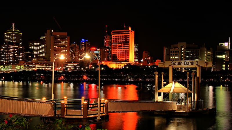 Cities, Wharf, Brisbane, , Brisbane River, HD wallpaper