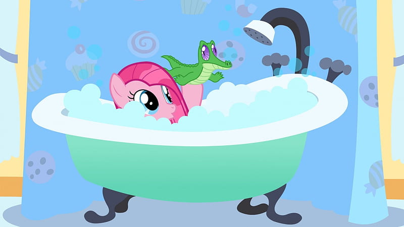 Pinkie Pie, My Little Pony, Friendship is Magic, Cartoon, Bath, Gumi, HD wallpaper