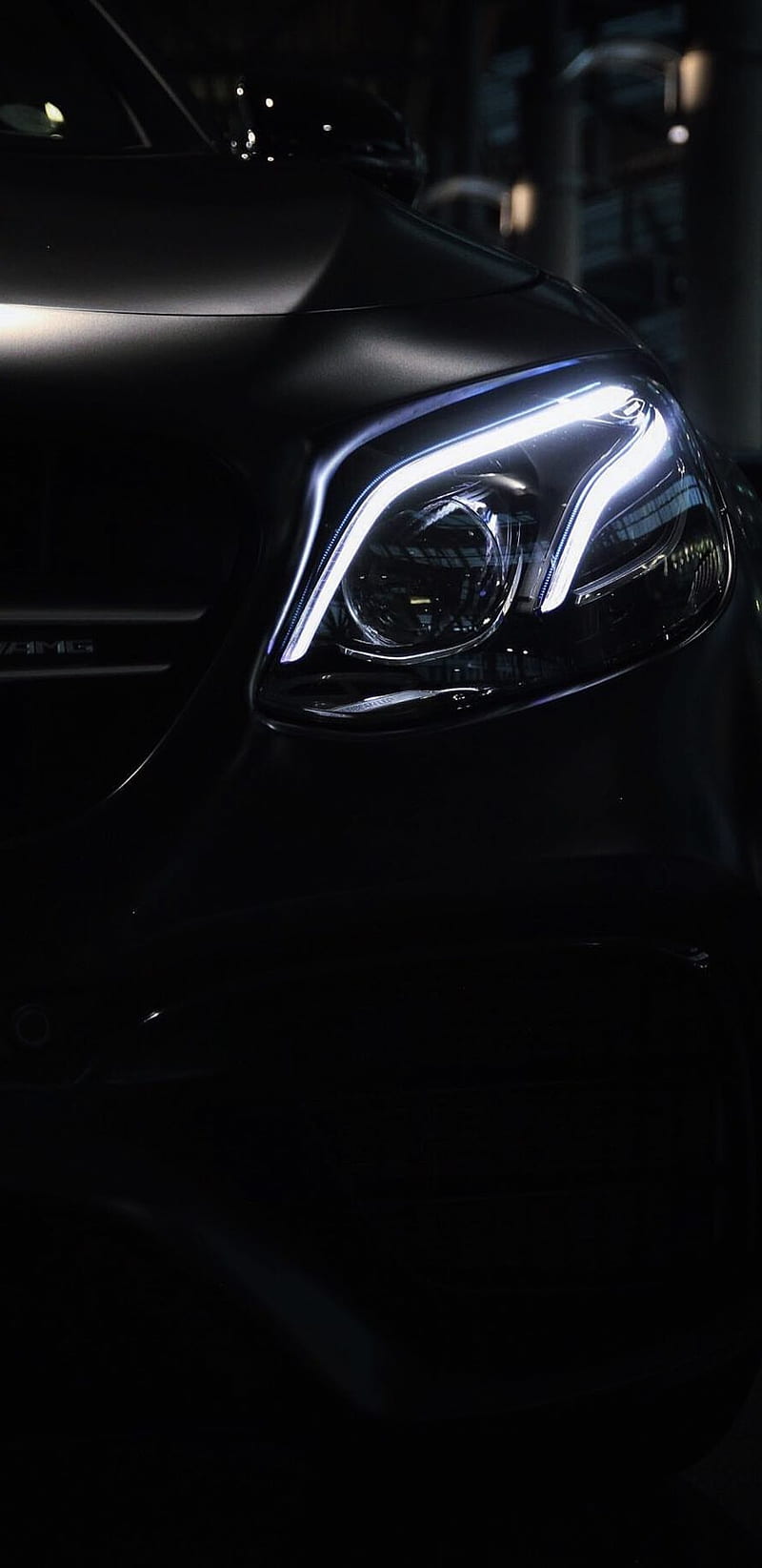 Mercedes Benz, amg, black, car, light, mercedes, HD phone wallpaper | Peakpx