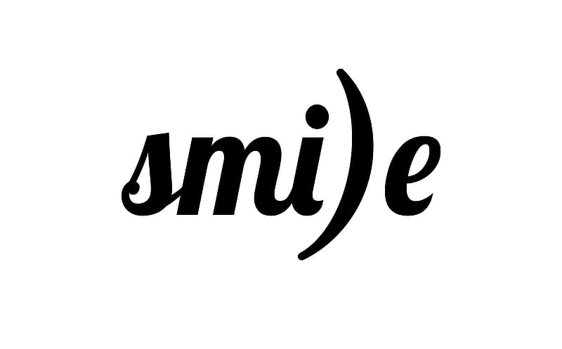 smile Ultra, Artistic, Typography, Smile, background, Symbol, Smiley, Minimalism, Word, HD wallpaper