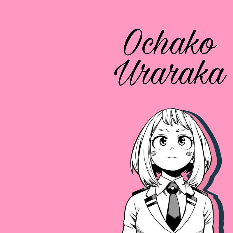 Ochako Uraraka, anime, My hell Akademia, cute, mha, my hero academia, pink, uraraka, HD phone wallpaper