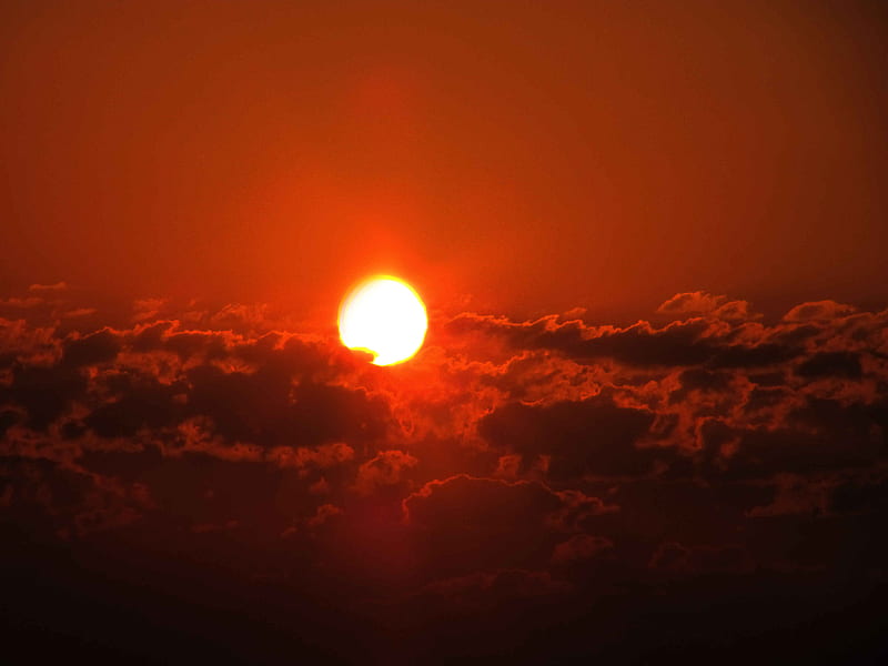 Fire ball in Macin, sun, macin, sunset, clouds, zavaidoc, dobrogea, HD ...