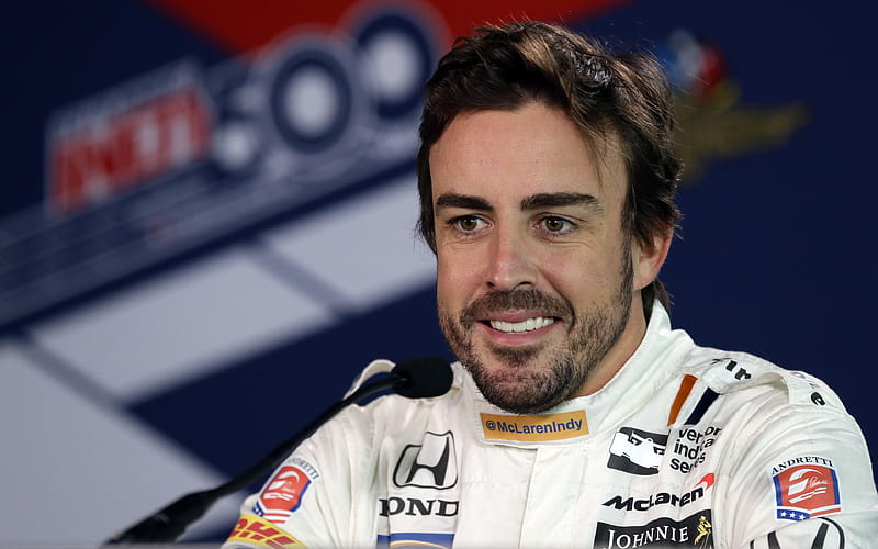 Fernando Alonso, Spanish racing driver, Formula 1, F1, portrait, McLaren, IndyCar, HD wallpaper