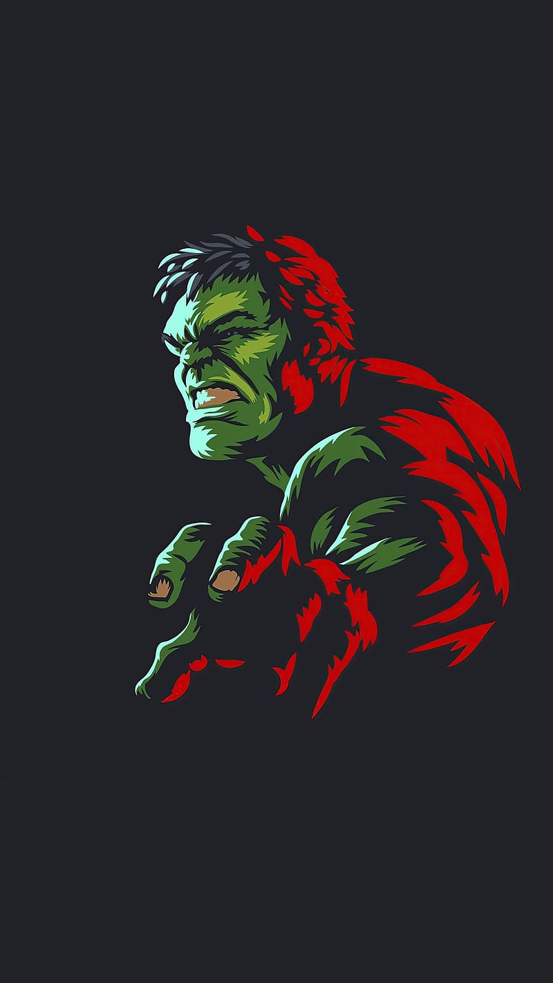 Hulk, Red And Green Effect, marvel, avengers, HD phone wallpaper | Peakpx