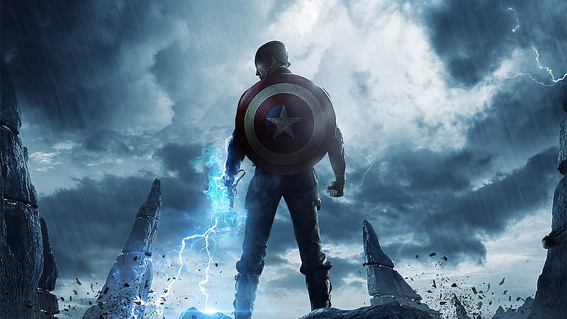Captain America with Hammer Wallpaper 4k Ultra HD ID7234
