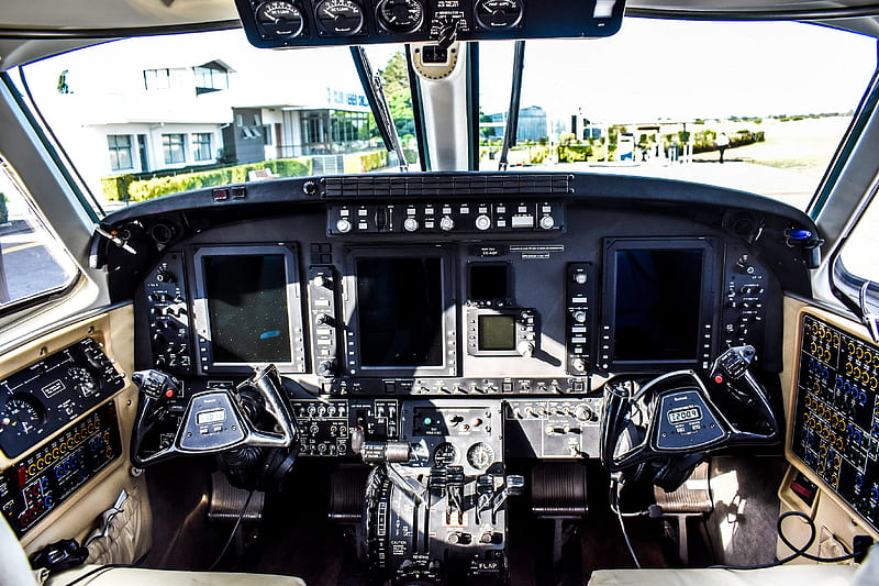 Cockpit King Air Aircraft Aire Avion Beechcraft Cockpit Kingair Hd Wallpaper Peakpx