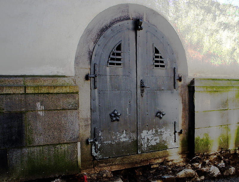 ancient door, metal, gate, ancient, door, HD wallpaper