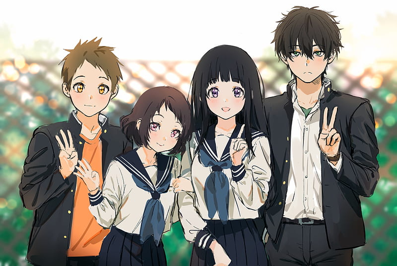 Anime - Hyouka Wallpaper | Hyouka, Romantic anime, Cute anime couples