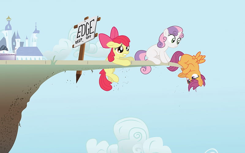 Cutie Mark Crusaders, My Little Pony, Friendship is Magic, Cartoon, Sweetie Belle, Applebloom, Scootaloo, HD wallpaper
