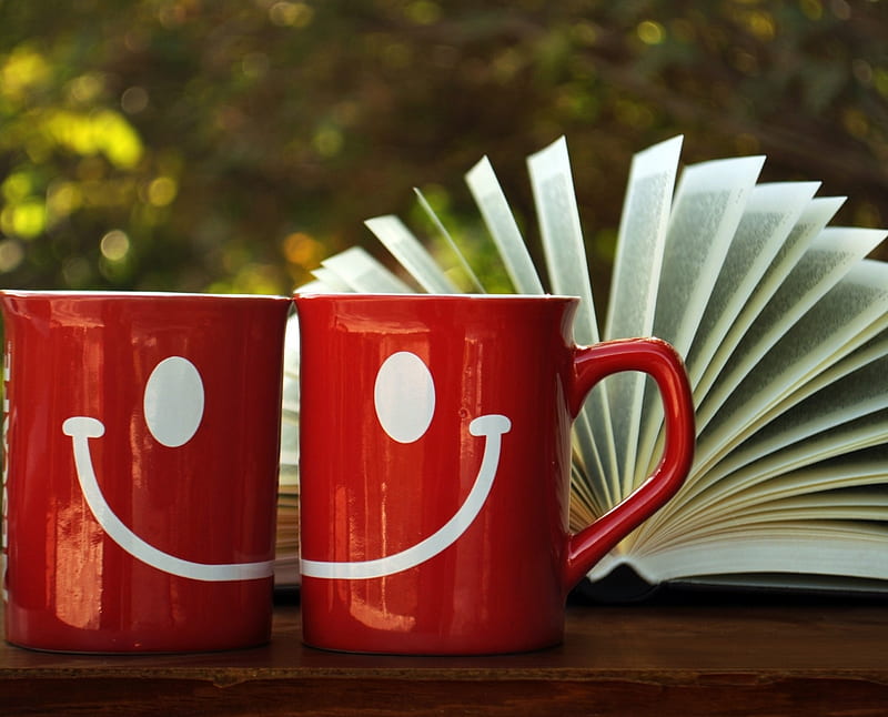 Smily cups, cup, smile, HD wallpaper