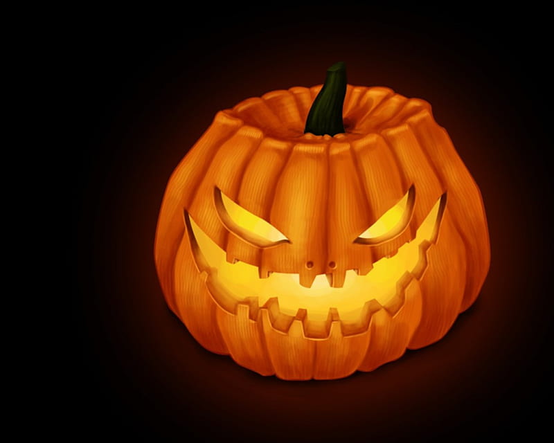 Jack-o'-lantern, glowing, halloween, pumpkin, jack o lantern, HD ...