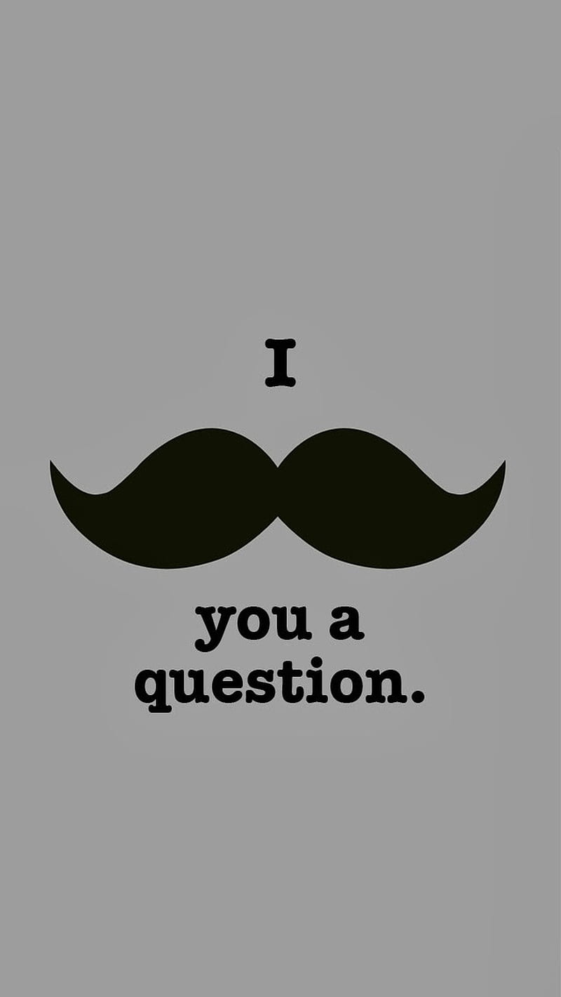 Moustache, question, HD phone wallpaper