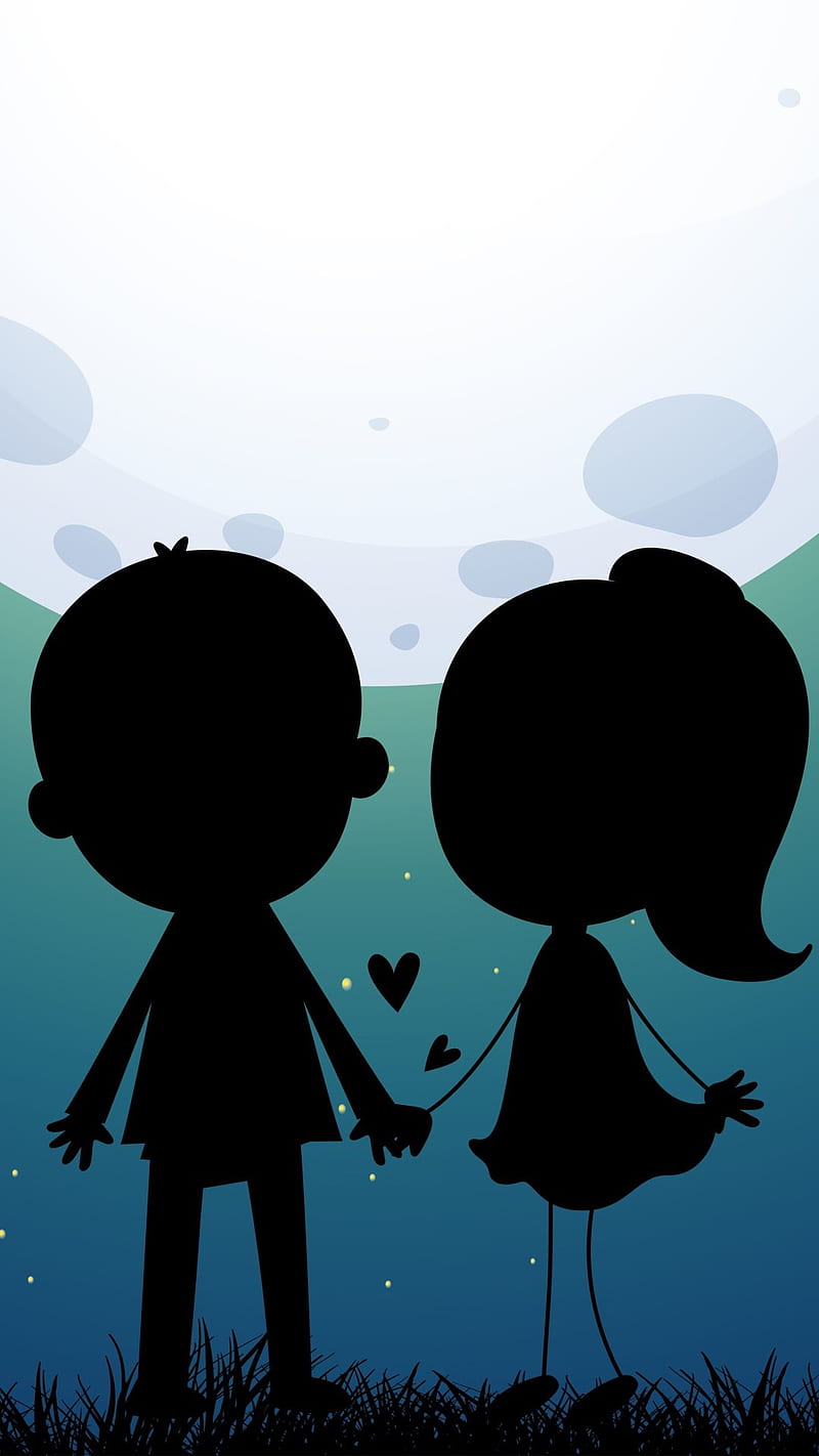 Cute love cartoon, romantic, couple in love, HD phone wallpaper | Peakpx