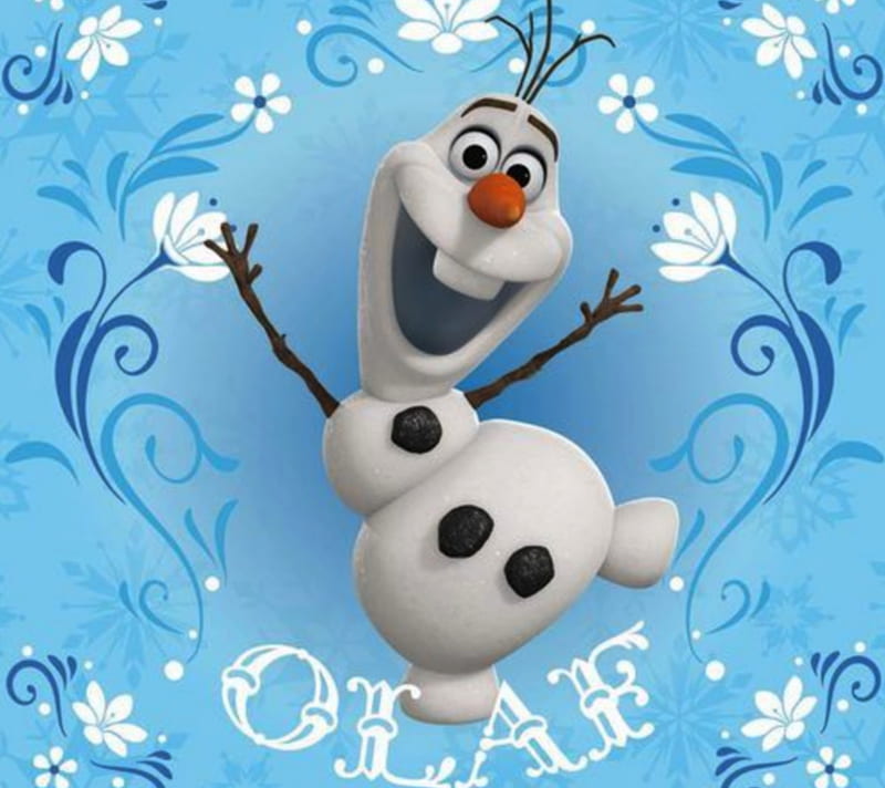 snowman, frozen, olaf, snow, winter, HD wallpaper