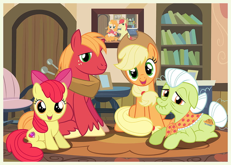 My Little Pony, My Little Pony: Friendship is Magic, Applejack (My Little Pony) , Big Macintosh , Apple Bloom , Granny Smith (My Little Pony) , Bright Mac , Pear Butter (My Little Pony), HD wallpaper