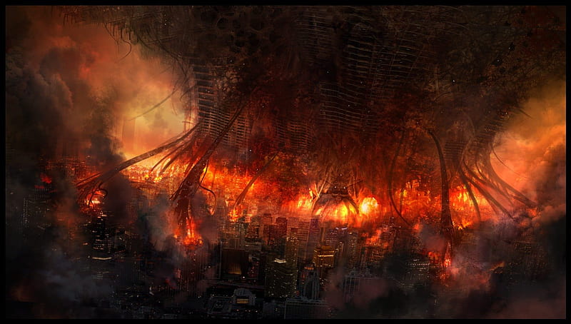 End Of World ( Fire ), world, end, fire, of, HD wallpaper