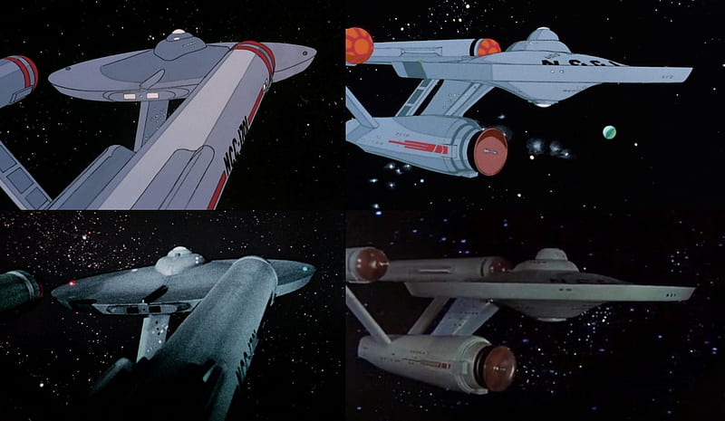 Animated and Original Starship Enterprise, TOS, TAS, Starship Enteprise, Star Trek, HD wallpaper