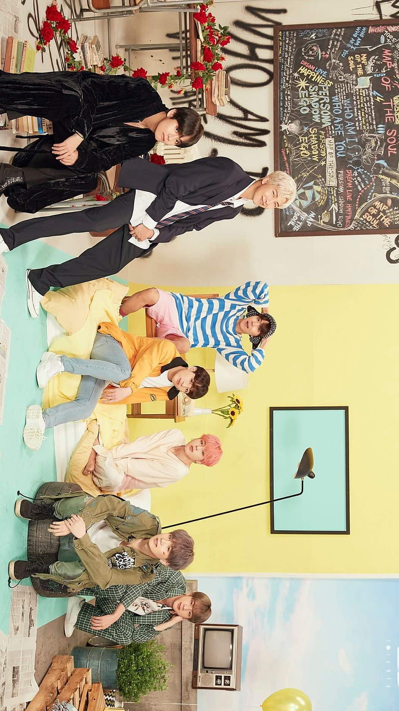 BTS FAMILY PORTRAIT , group, jhope, jimin, jin, jungkook, rm, suga, taehyung v, HD phone wallpaper