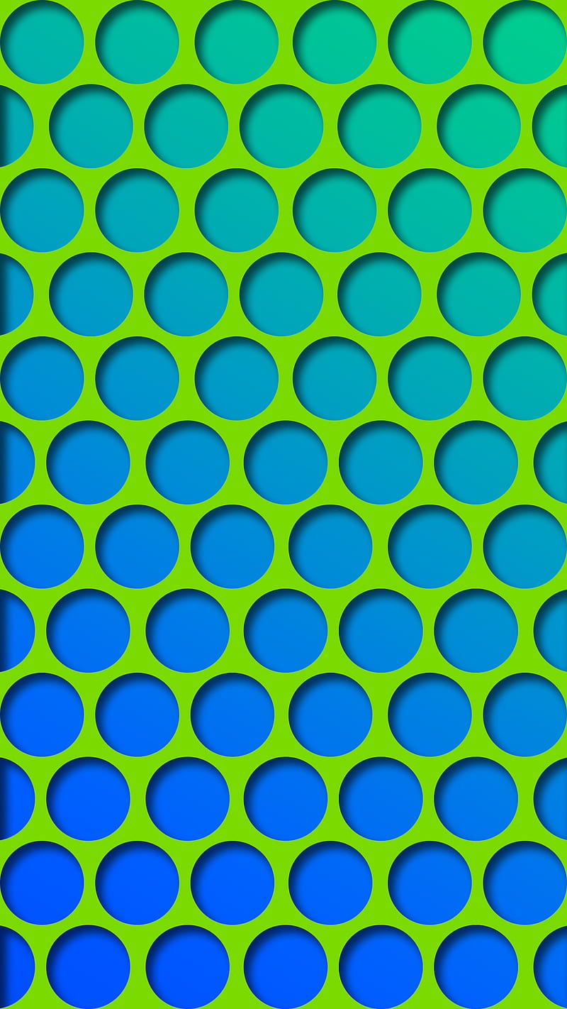 blue and green polka dots background