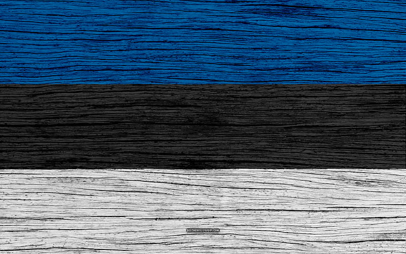 Flag of Estonia Europe, wooden texture, Estonian flag, national symbols, Estonia flag, art, Estonia, HD wallpaper