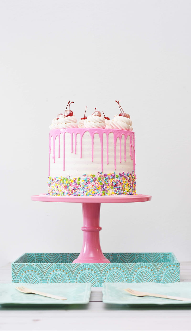 fondant cake with stand, HD phone wallpaper